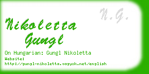 nikoletta gungl business card